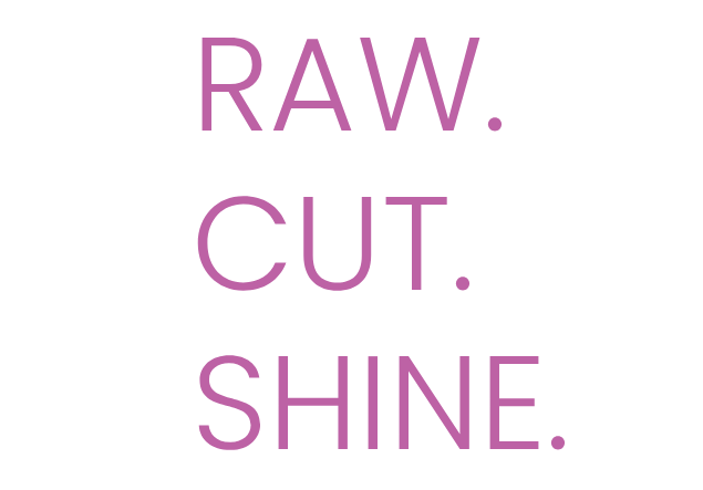 Schriftzug Headline RAW.CUT.SHINE, Diamond Principles Framework, Signature von Izis Ibrahim
