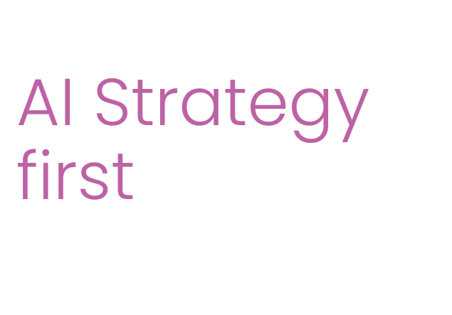 AI Strategy first Grafische Headline: AI Strategy first