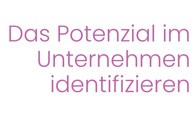Potenzial identifizieren Grafische Headline: Das Potenzial im Unternehmen identifizieren, bei AI Strategy