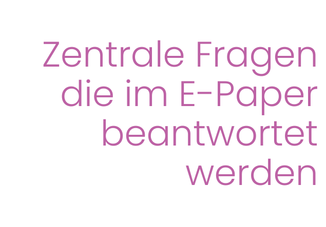 Grafische Headline: Zentrale Fragen die im E-Paper beantwortet werden, bei Marketing für Gastronomie