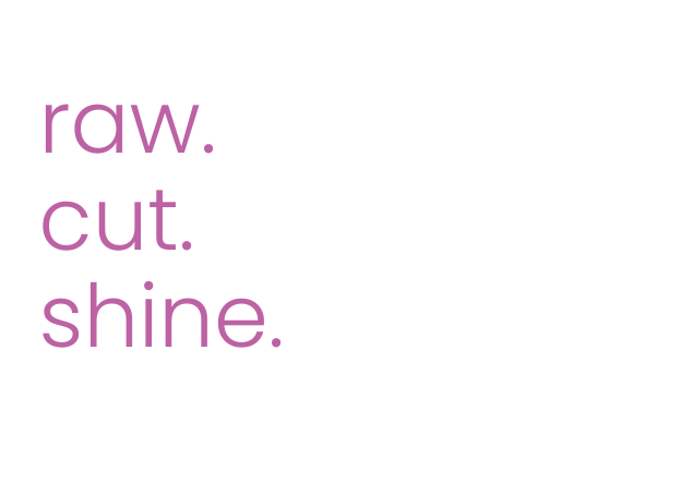 raw.cut.shine Grafische Headline: raw.cut.shine., Claim für Diamond Principles, Framework für AI Strategy, AI Training & Advisory